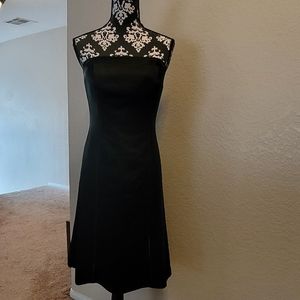 Ann Taylor Black A Line Strapless Dress